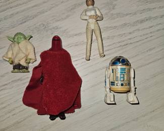 Vintage Yoda, R2D2, Lea, and Emperor