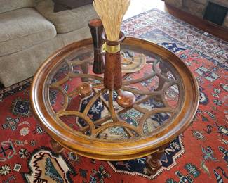 Hekman Glass top coffee table