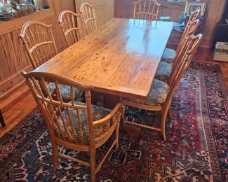 Eight Thomasville Chairs Pine 