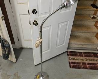 Mid century modern goose neck chrome light