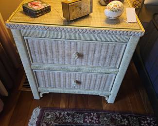 Henry Link Wicker side table