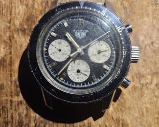 Vintage Heuer Autavia 2446C  Chronograph Waterproof Guaranteed 330FT Under Water