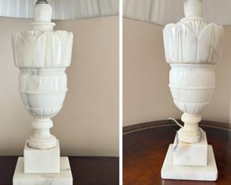 white marble lamps