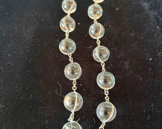 Antique Victorian rock crystal 'Pools of Light' necklace, 16"