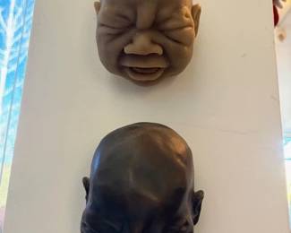 Barbara Wakefield (UK) ceramic baby head sculptures