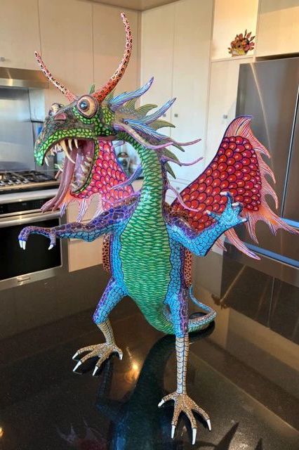 Antonio Joel Garcia (Mexico 1955 - 2023) vintage dragon alebrije, 27 1/2" 