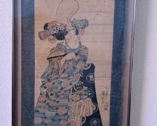 Utagawa Kuniyosha (1798-1861) woodblock print 'The Girl Kiyohime'