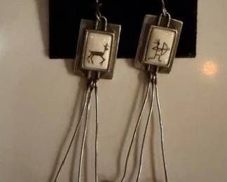 Denise Wallace sterling earrings, 1990