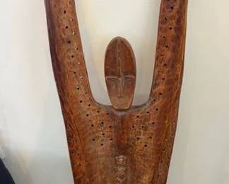 Vintage African Lega Katanda figure, 42"