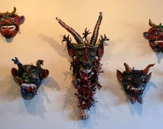 Mexican devil masks