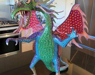 Antonio Joel Garcia (Mexico 1955 - 2023) vintage dragon alebrije, 27 1/2"