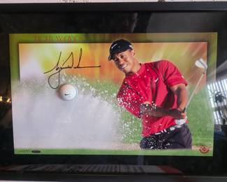 Tiger Woods signed lithograph 