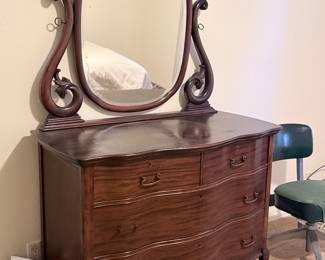 amazing antique dresser curved front nice condition
