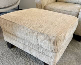 Comfy armchair with ottoman