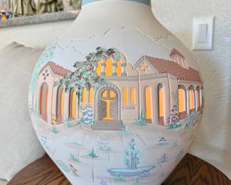 Light up pottery decor