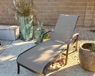 Poolside chairs with protective covers