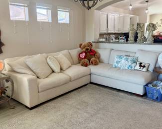 White modern living room couch