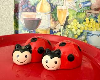 Ladybug salt and pepper shakers