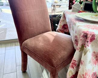Fabric pink chairs