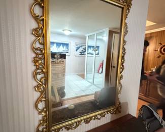 Ornate Giltwood Hollywood Regency Mirror