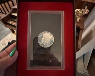 S Eisenhower Dollar  Silver Proof Coin in Presentation Case second image