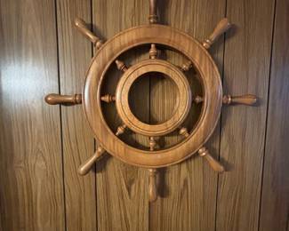 Wooden Ships Wheel Wall Decor