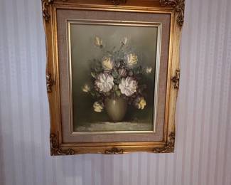 Floral Still Life Oil Painting by Robert Cox