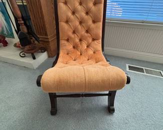 Victorian Walnut Slipper Chair