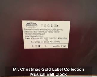 Mr. Christmas Gold Label Collection Musical Bell Clock third image
