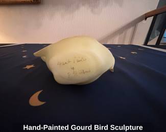 HandPainted Gourd Bird Sculpture third image