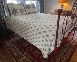 Antique Jenny Lynn bed, fire engine red 