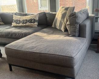 West elm sectional with chaise lounge end. 