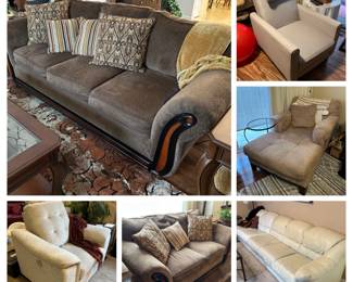 Couch, loveseat, chair