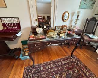 Mahogany partners desk