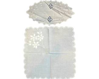 Vintage Linens With Hand Made Open Cutwork Design
