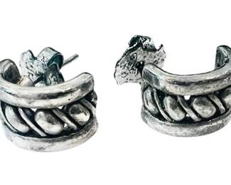 Silvertone Costume Earrings