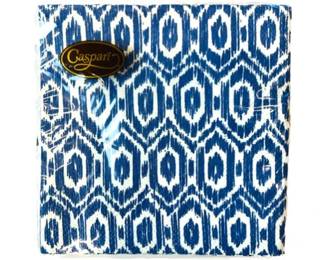New! Caspari Blue & White Cocktail Napkins