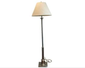 Modern Chrome Floor Lamp With Linen Shade