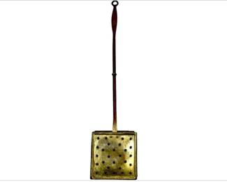 Antique Brass Chestnut Roaster With Long Handletraditional Fireside Roasting Pan - Open Fire