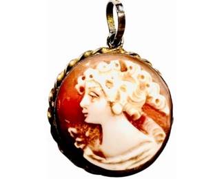 Cameo Pendant - Gold Filled Bezel & Loop