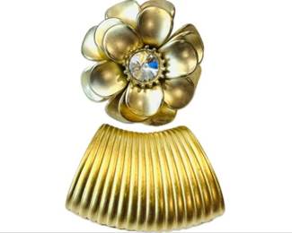 Two Gold Tone Scarf Rings