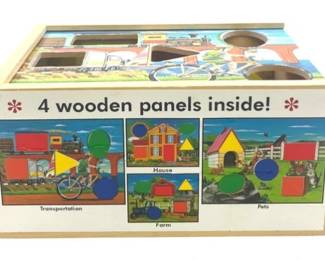 Melissa & Doug Shape Sorter Box With 4 Scenes