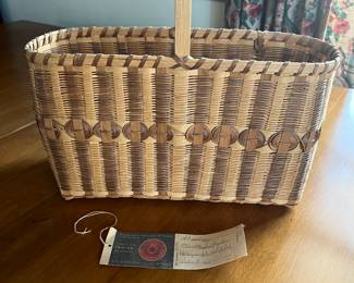 Handmade shopper-style basket Dept of the Interior Cherokee-Style basket