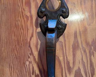 Vintage front door latch with hardware