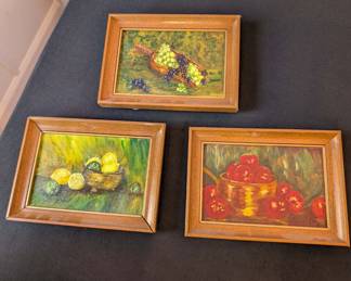 Vtg small oil paintings lot