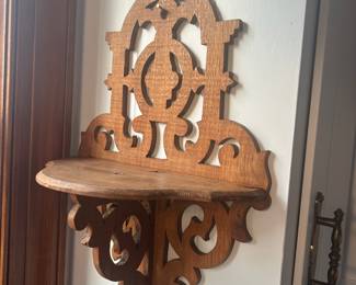 Wooden accent shelves