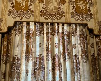 Vintage custom-made barkcloth curtains