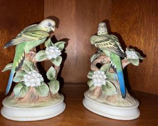 Porcelain parakeets