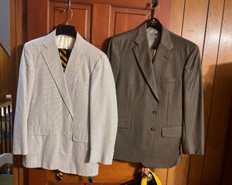 Men’s suits by Brooks Brothers w/coordinated ties and pants