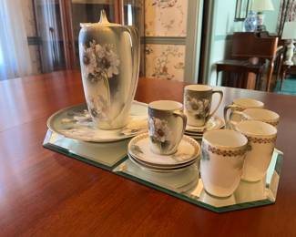 Antique Coffee Set Hand Painted